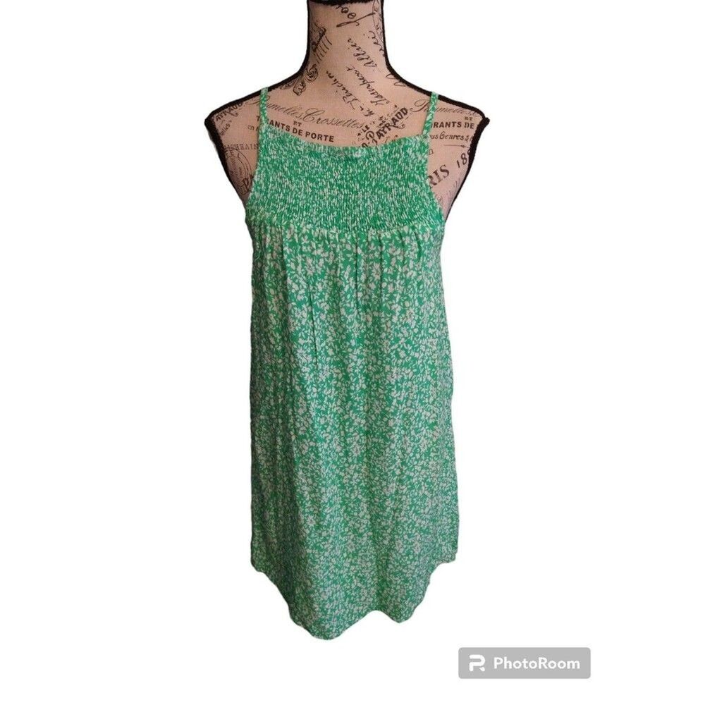 Zara floral sleeveless dress Small Geen & white Boho, Cottagecore Feminine
